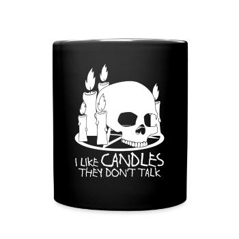 Candles Skull Candle Candlemaking - Full Colour Mug - black - Front