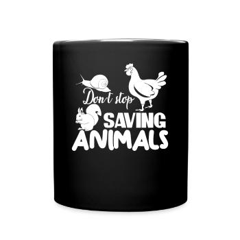 Vegan Animal Rights Animal Protection - Full Colour Mug - black - Front