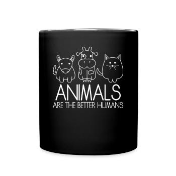 Protection des animaux Vegan Droits des animaux - Mug uni - noir - Devant