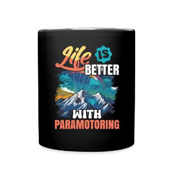 Paramotoring paramotoring - Full Colour Mug - black - Front