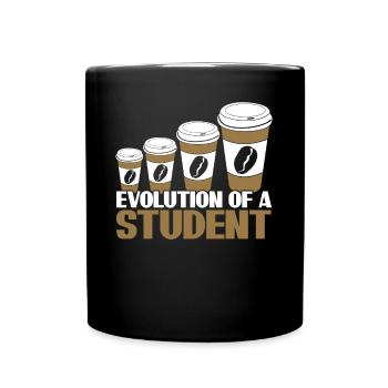 Students Coffee Student - Tasse einfarbig - Schwarz - Vorne