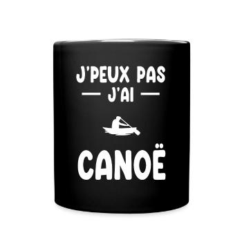 Ich kann nicht ich Kanu Geschenk Kanute Fahrer - Tasse einfarbig - Schwarz - Vorne