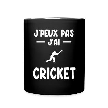 I Can't I Have Cricket Gift Batsman - Full Colour Mug - black - Front