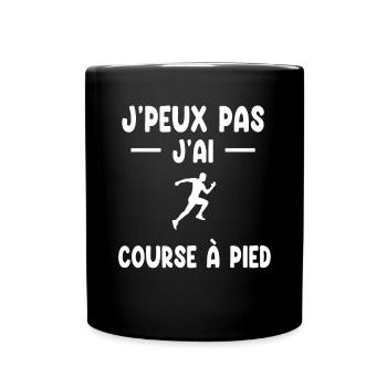 Ich kann nicht laufen Läufer Geschenk - Tasse einfarbig - Schwarz - Vorne