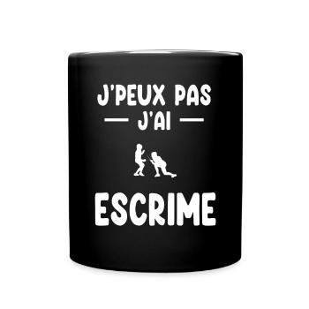 Ich kann nicht Fechten Geschenk Fechter - Tasse einfarbig - Schwarz - Vorne