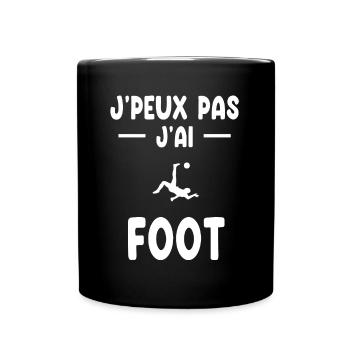 I can't I have football gift footballer - Full Colour Mug - black - Front