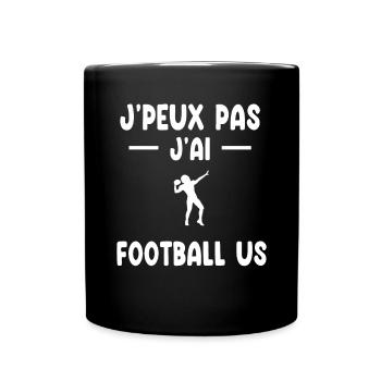 I can't I have US football gift footballer - Full Colour Mug - black - Front