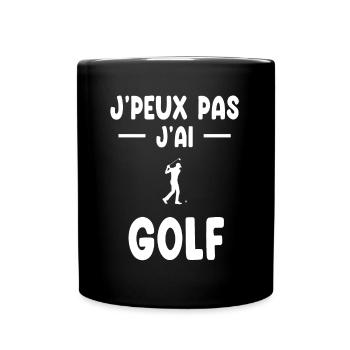 I can't I have golf golfer gift - Full Colour Mug - black - Front