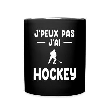 Ich kann kein Hockey-Hockey-Geschenk haben - Tasse einfarbig - Schwarz - Vorne