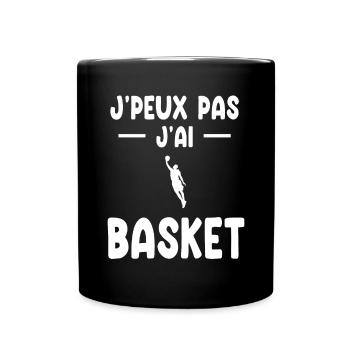 I can't I have basketball gift basketball player - Full Colour Mug - black - Front
