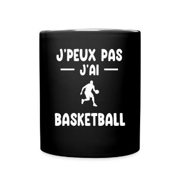 I can't I have basketball gift basketball player - Full Colour Mug - black - Front