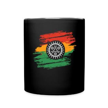 Coqui Frog Symbol Taino Boricua Puerto - Full Colour Mug - black - Front