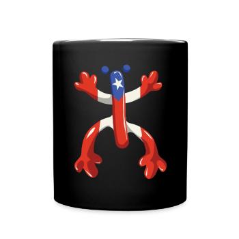 Coqui Frog Symbol Taino Boricua Puerto - Full Colour Mug - black - Front