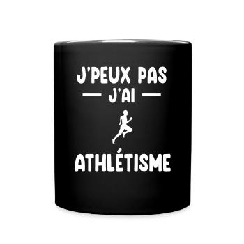 Ich kann nicht, ich habe ein Geschenk für einen Hürdenläufer - Tasse einfarbig - Schwarz - Vorne