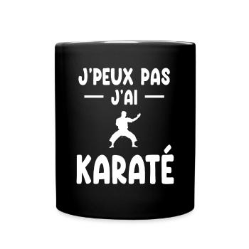 I can't I Karate Geschenk Karateka - Tasse einfarbig - Schwarz - Vorne