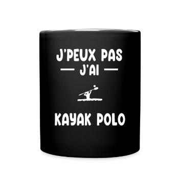 Ich kann nicht Ich habe Kajak Polo Geschenk Kajakfahrer - Tasse einfarbig - Schwarz - Vorne