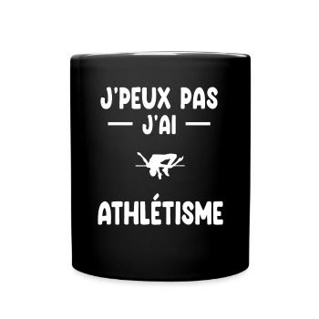 je peux pas j'ai saut en hauteur cadeau athlète - Mug uni - noir - Devant