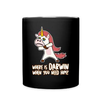 Darwinism Misanthrope Darwin Award - Tasse einfarbig - Schwarz - Vorne
