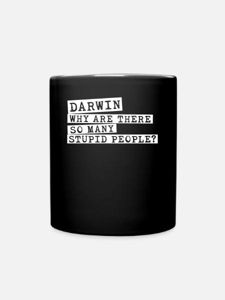Darwin Award Darwinism Misanthrope - Tasse einfarbig - Schwarz