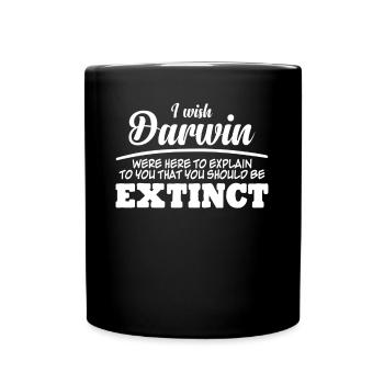Darwin Award Darwinism Misanthrope - Tasse einfarbig - Schwarz - Vorne