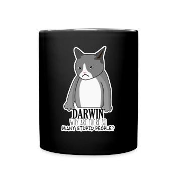 Darwinism Darwin Award Misanthrope Joke - Full Colour Mug - black - Front