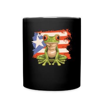 Coqui Frog Symbol Taino Boricua Puerto - Full Colour Mug - black - Front