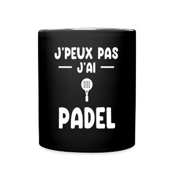 I can't I have padel gift padelist - Full Colour Mug - black - Front