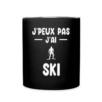 I can't I have ski gift skier - Full Colour Mug - black - Front