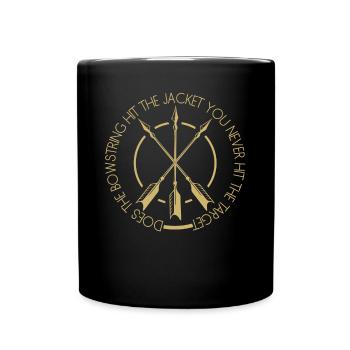 Compound Bow Archery Long Bow Archer - Full Colour Mug - black - Front