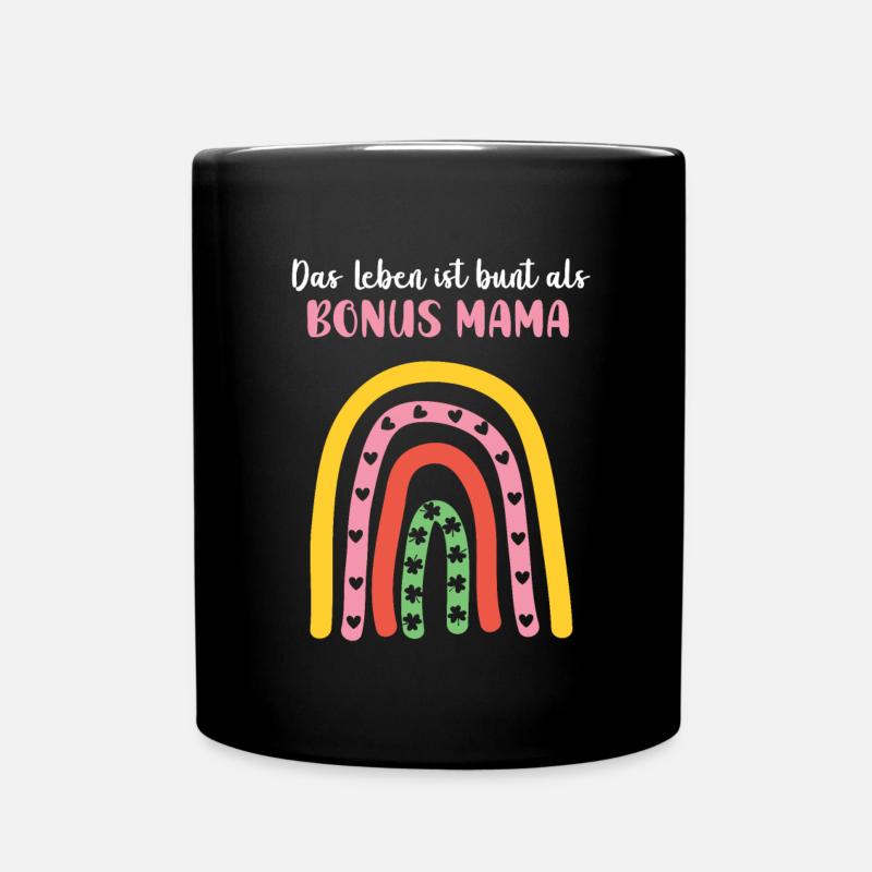 Ersatz Mama Bonus Mutter Adoptivmutter Bonusmama - Tasse einfarbig - Schwarz