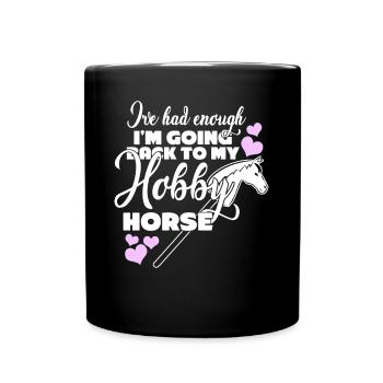 Hobby Équitation Hobby Horsing - Mug uni - noir - Devant