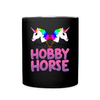 Hobby Cheval Hobby Horsing Licorne - Mug uni - noir - Devant