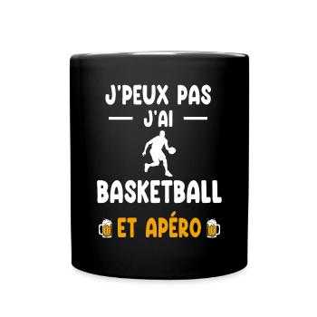 basketball player I can't I have basketball aperitif - Full Colour Mug - black - Front