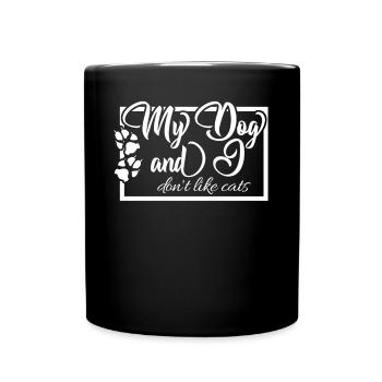 Chien teckel Chiens de berger blanc - Mug uni - noir - Devant