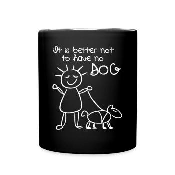 Chien Berger Blanc Teckel Chiens - Mug uni - noir - Devant