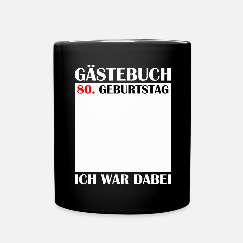 80th Birthday Women's 80th Anniversary Men's Gift - Full Colour Mug - black