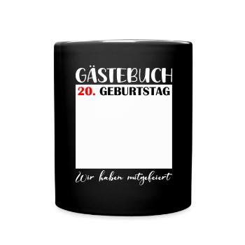 20. Geburtstag Frauen 20 Jahre Männer Geschenk - Tasse einfarbig - Schwarz - Vorne