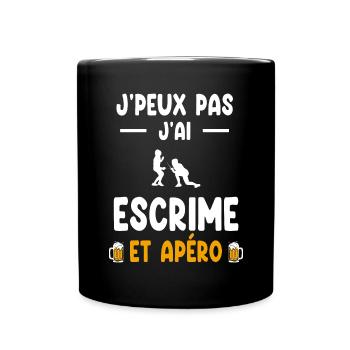 Fechter Ich kann nicht Ich kann Fechten Aperitif - Tasse einfarbig - Schwarz - Vorne