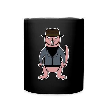 Not so Naked Mole Rat - Full Colour Mug - black - Front