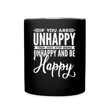 Unhappy Sarcasm Misanthrope Sarcasm Goth - Tasse einfarbig - Schwarz - Vorne