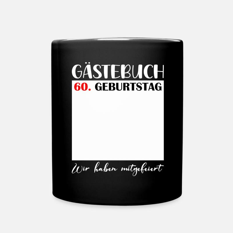 60e anniversaire femmes 60 ans hommes cadeau - Mug uni - noir