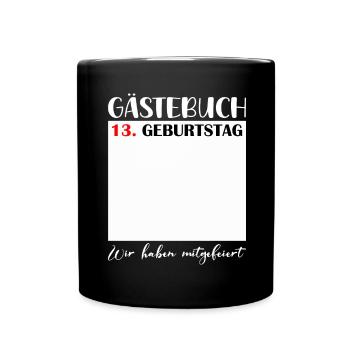 13th Birthday Girl 13 Years Boy Gift - Full Colour Mug - black - Front