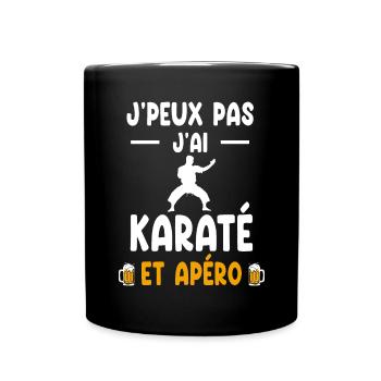 Karateka I can't I Karate Aperitif - Tasse einfarbig - Schwarz - Vorne