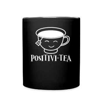 Tea Positive Bag Tea Cup Tea Mug Teapot - Full Colour Mug - black - Front