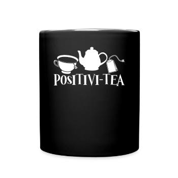 Positive Tea Bag Tea Cup Tea Mug Teapot - Full Colour Mug - black - Front