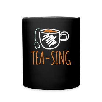Tea Bag Tea Cup Tea Mug Teapot Teasing - Full Colour Mug - black - Front