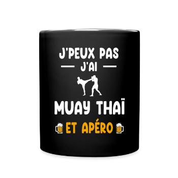 Kämpfer Ich kann nicht Ich habe Muay Thai Aperitif - Tasse einfarbig - Schwarz - Vorne