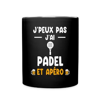 padelist I can't I have padel aperitif - Full Colour Mug - black - Front