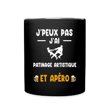 Eiskunstläufer Ich kann nicht Ich Eiskunstlauf Aperitif - Tasse einfarbig - Schwarz - Vorne