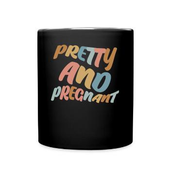 Grossesse Rétro Bébé Mère Enceinte - Mug uni - noir - Devant